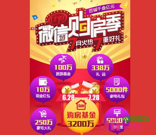 乐居微信扫码抽奖活动送10万现金红包，充电宝