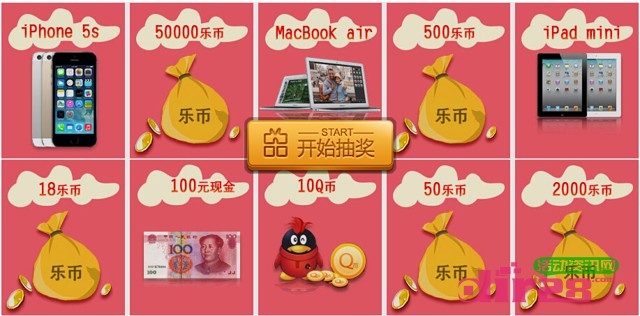 快乐赚暑期打工季大抽奖活动送Q币，现金，iphone5s