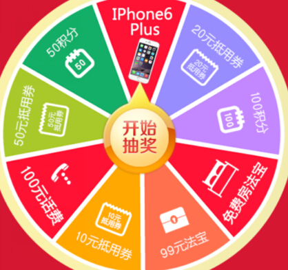 铂涛会微信关注转盘抽奖送100元话费，苹果iphone6 plus <font color=#ff0000>2014年12月31日结束</font>