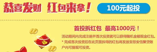 安信聚贷新注册100%送10元话费+最高1000元现金红包（可提现）