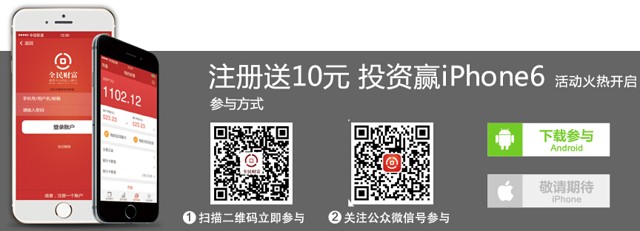 全民财富微信扫码投标1元100%送10元现金红包（可直接提现）