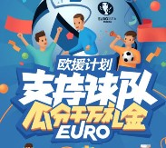 百度欧洲杯冠军猜球送2-50元百度无限制现金券，百万冠军奖励等