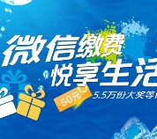 中国建设银行微信缴费抽奖送50元善融电子券奖励 共5.5万份
