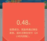 微信小程序人气龙舟队投票抽最高88元微信红包 亲测中0.48元