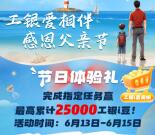 工行感恩父亲节抽最高2.5万个i豆 可兑换微信立减金、京东卡